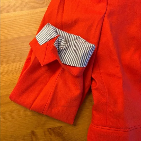 J. Crew NWT Bright Orange Blazer - Size 8 - Picture 3 of 9